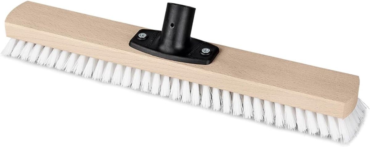 Grote schrobber - Vloerborstel - Hardnekkig vuil - Power Stick systeem - 40 cm breed - Wit