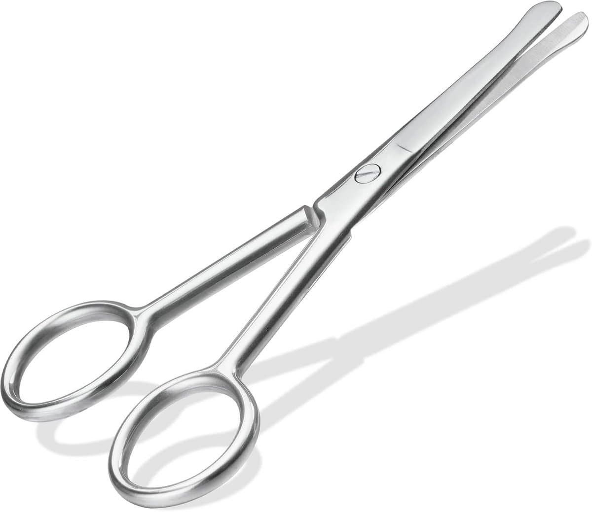 Honden Verzorgingsschaar - Bontschaar Pootschaar - Huisdier Vacht Knippen - Afgeronde Punten - 105 cm - Zilver