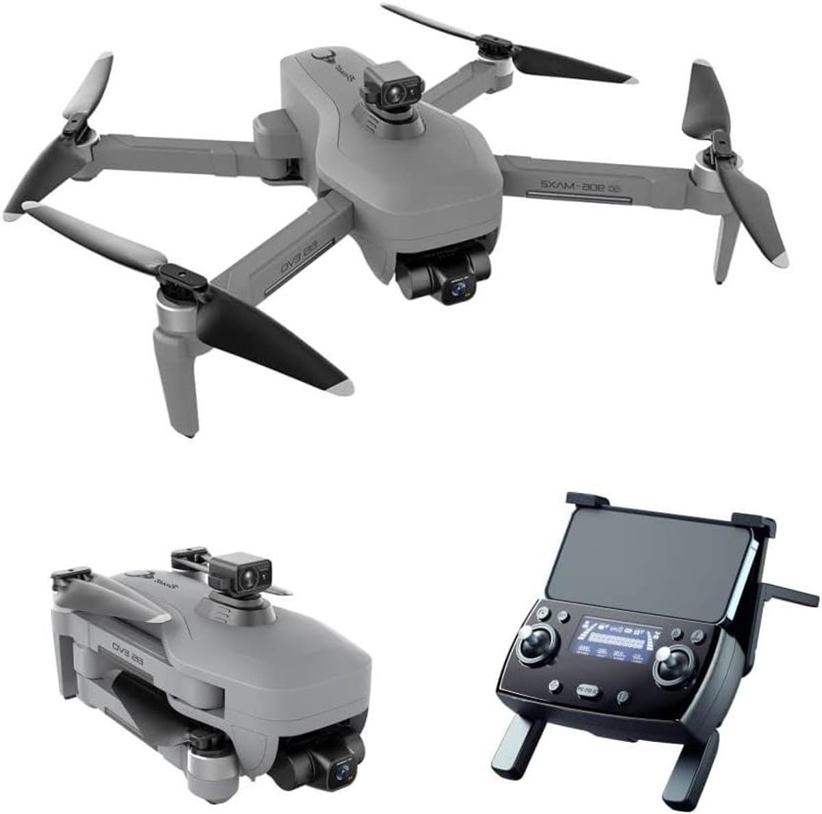 4K GPS Drone - Vliegende Camera - Professioneel Filmen - 3-assige Gimbal Stabilisatie - 4KM Bereik - Grijs