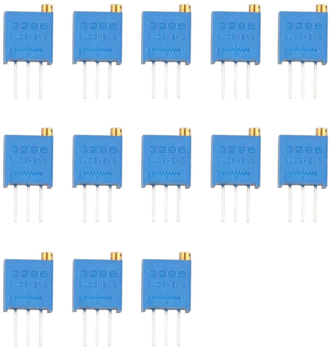 Dailygoods - Dailygoody - 3296W 100 R~1 MΩ Variabele Weerstand - Potentiometer - Voor Elektronica - Compact Formaat - Trim Potentiometer - Geschikt voor Diverse To