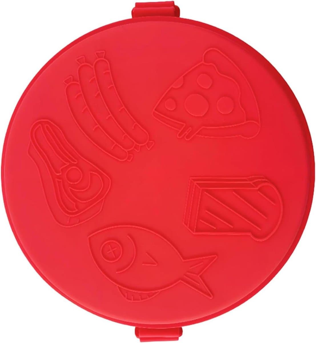 Magnetron Sandwich Maker - Snelle Pizza Plaat - Ontbijt Bakken - Snelle Verwarming - 25 cm Breed - Rood