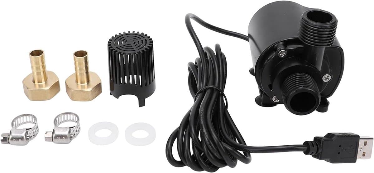 Micro submersibele waterpomp met aanpasbare vloeistofcirculatie, DC 5V, 4W, IP68, geschikt voor vijvers en aquaria, 500 L/h, 180 cm hoogte, ideaal voor vissen en planten