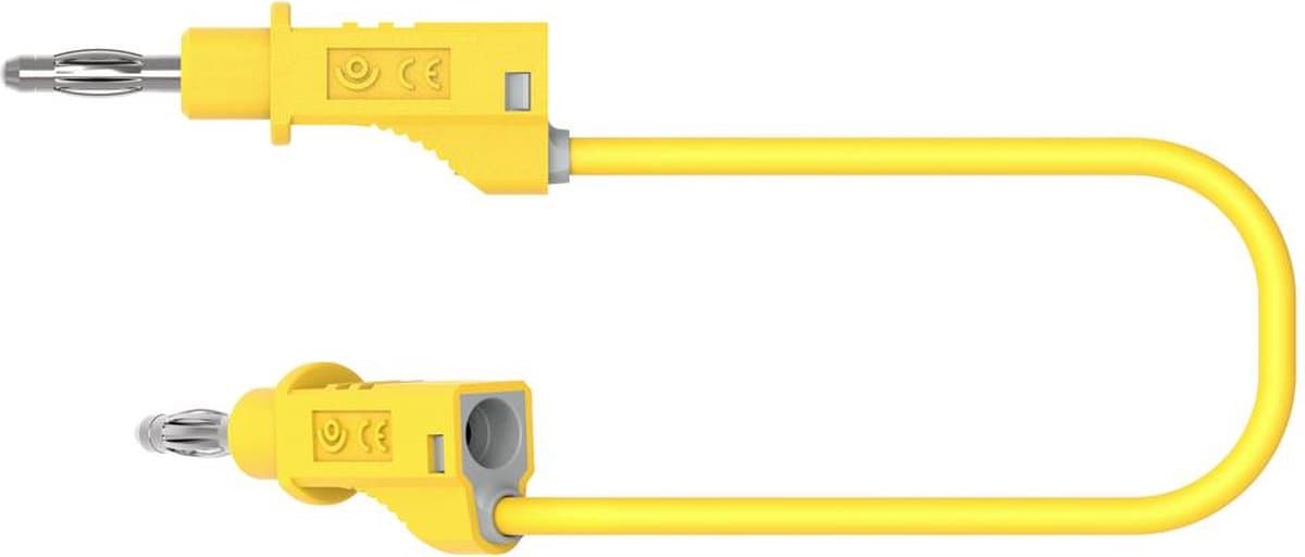 Electro PJP 2110-CD1-100J Meetsnoer Bananenstekker Bananenstekker 1.00 m Geel 1 stuk(s)