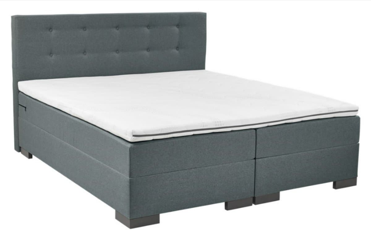 Nessa® - 180x200 Boxspringset Milou Grijs - Complete Boxspring - Inclusief Orthopedische Topper