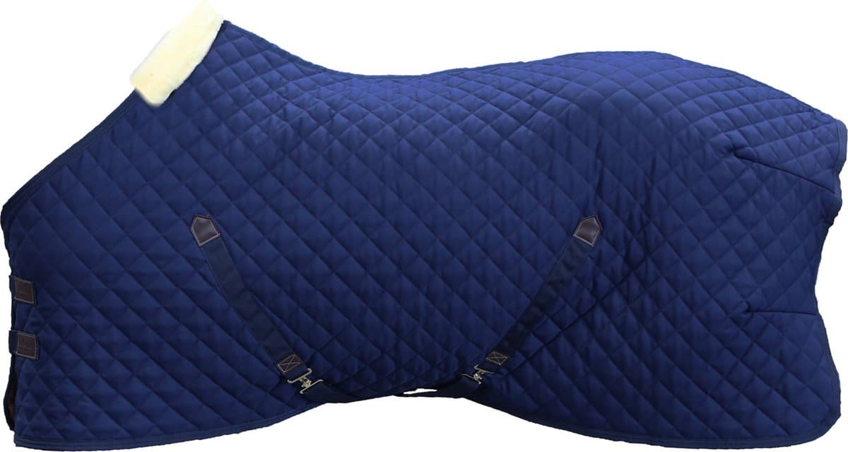 Kentucky Horsewear - Staldeken - 600D - 125 cm / 5'9 - Vegan konijnenvacht - Marineblauw