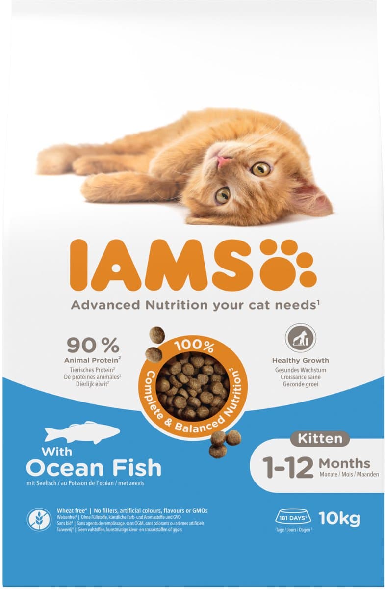 IAMS Kitten Kattenvoer met Oceaanvis 10 kg
