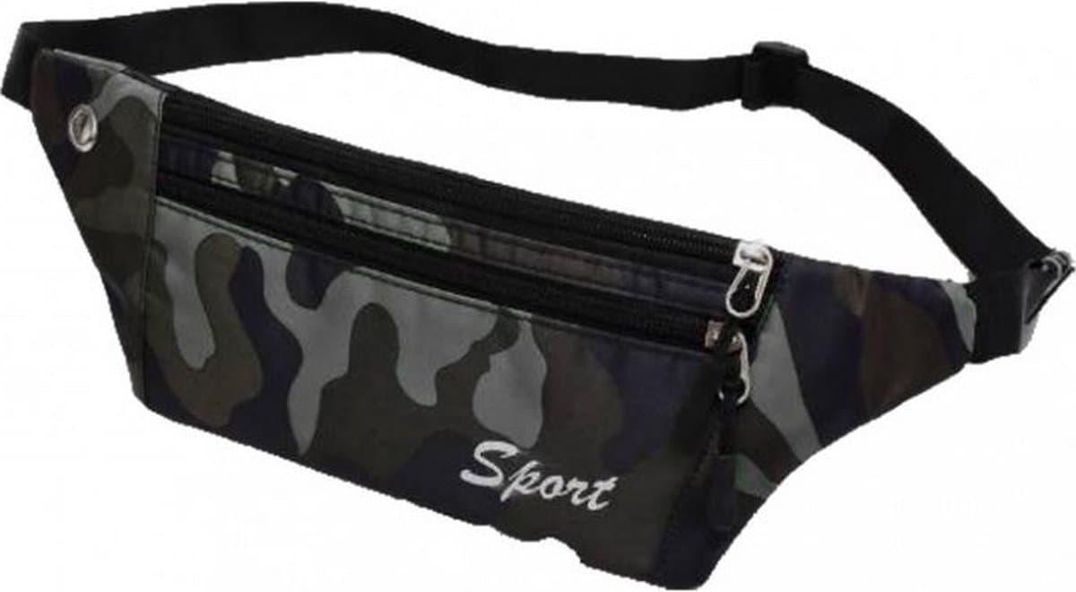 Heuptasje - 33x11 cm - camouflage Sport - Heuptas - Heuptassen - Fanny Pack geschikt voor Reizen / Wandelen / Sport / Smartphone / Paspoort - Telefoontasje Crossbody - Heuptasje voor Dames en Heren - Buideltasje - camouflage