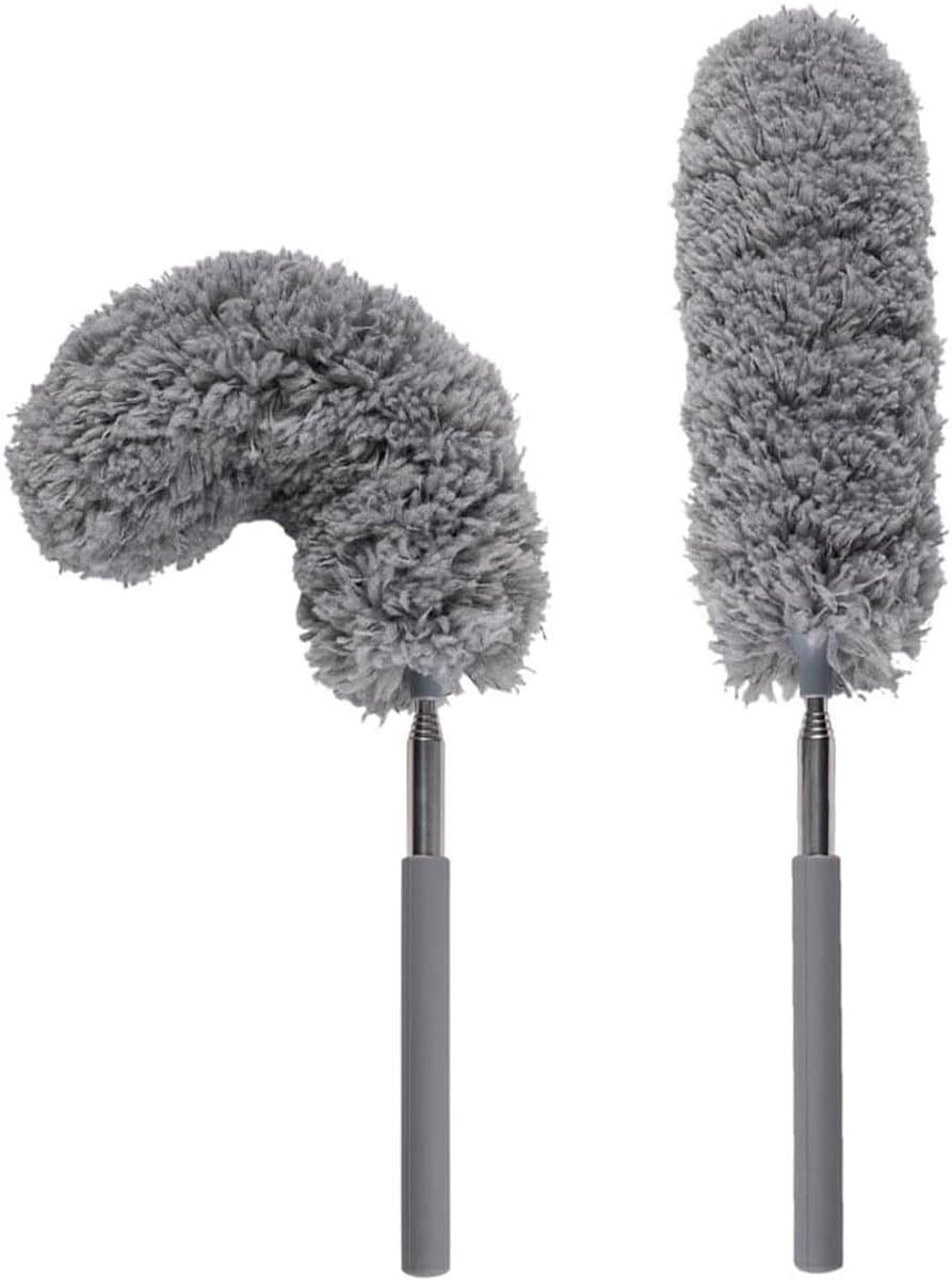 Uitschuifbare Telescopische Plumeau Set - 2 Stuks voor het Reinigen van Huishoudelijke Apparaten, Meubels, Banken en Koelkasten - Zonder Vlekken