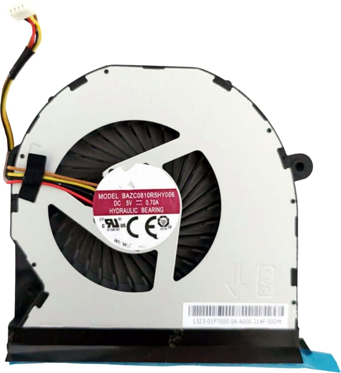 Vervangende Cpu / koelventilator voor o.a. Intel NUC Generatie 11 / 12 / 13 Series - P/N: BAZC0810R5HY006 / PVB080C05L-P10