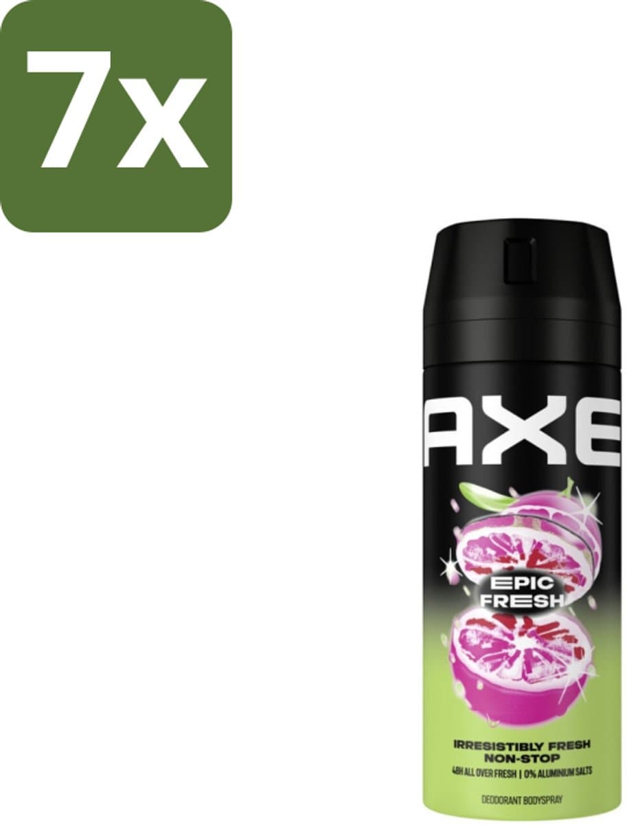 Axe Deodorant Bodyspray Epic Fresh 150 ml - Bulkverpakking - 7 stuks