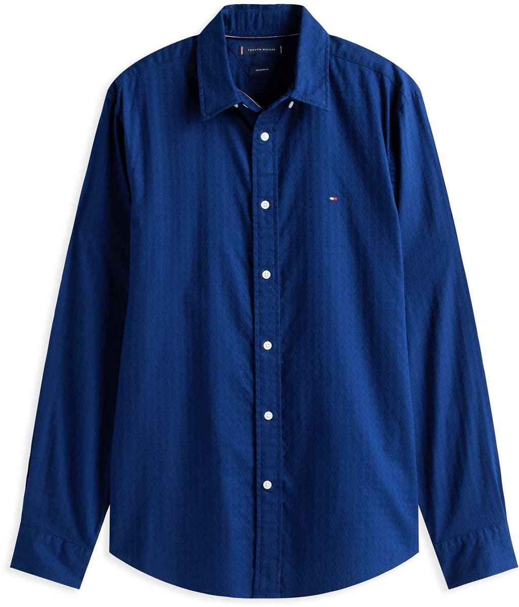 Tommy Hilfiger Overhemd Dobby Structure Rf S - Fashion Wear - Volwassen