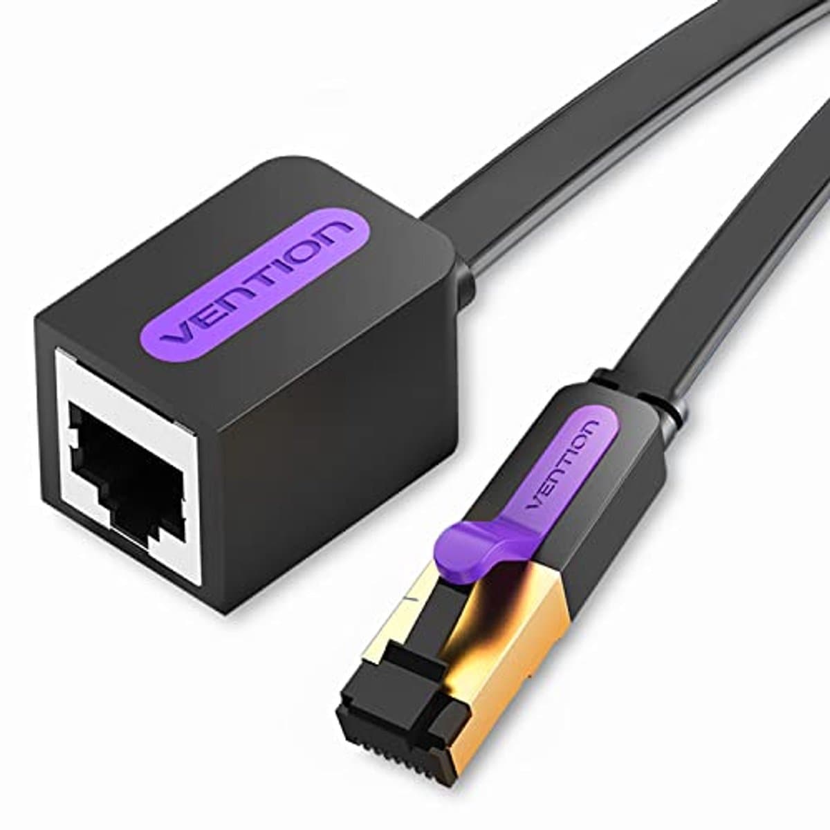 Ethernet-kabel Cat7 10 Gbps High Speed Overspanningskabel – RJ45 Mannelijk naar Vrouwelijk connector – Ondersteuning voor Cat6A, Cat6, Cat5E, Cat5 (2M)