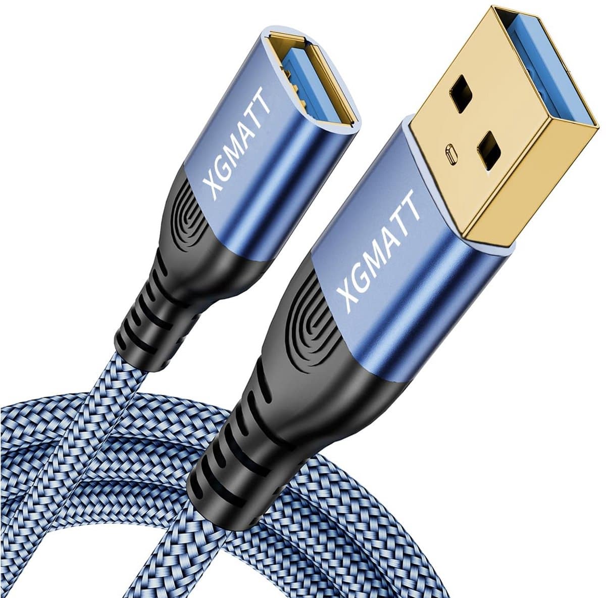 USB 3.0 Verlengkabel 3 Meter 5 Gbps Mannelijk Vrouwelijk Nylon Gevlochten voor Printer Toetsenbord VR Harde Schijf Blauw