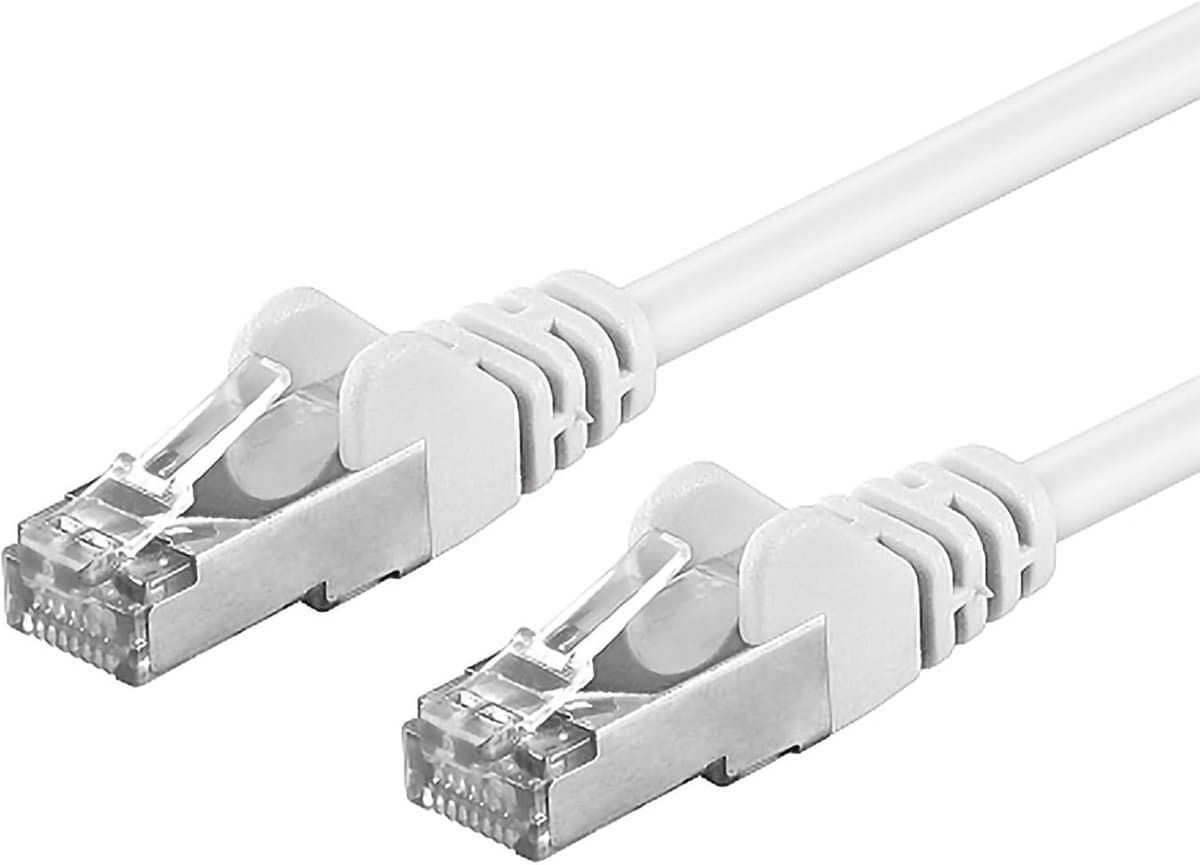 Netwerkkabel CAT6a S-FTP 7 meter Wit - Geschikt voor 10 Gigabit Ethernet
