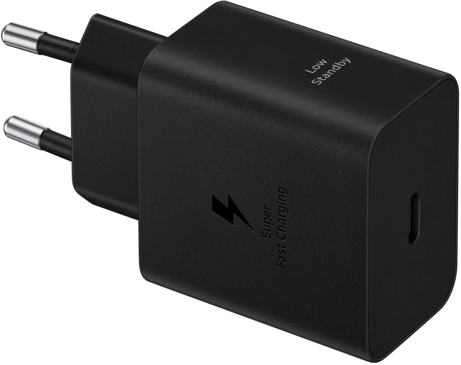 Samsung Super Fast Charging Oplader 45W Zwart + Usb C Kabel 1,8m Zwart Kunststof