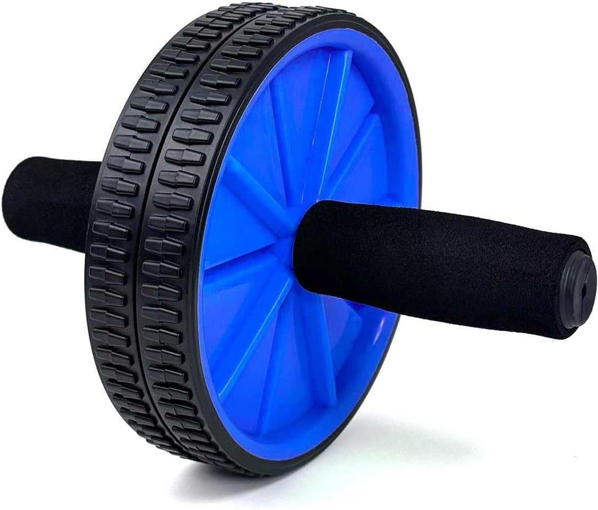 Buiktrainer Wiel - Buikspierroller Fitnesswiel - Thuisfitness Core Training - Antislip Patroon - 19 x 23 x 9 cm - Blauw
