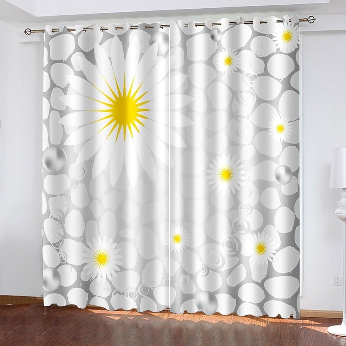 Macramé Gordijn - Deurgordijn Paneel - Ruimte Verdelen - Machinewasbaar - 244 x 244 cm - Wit Geel Grijs