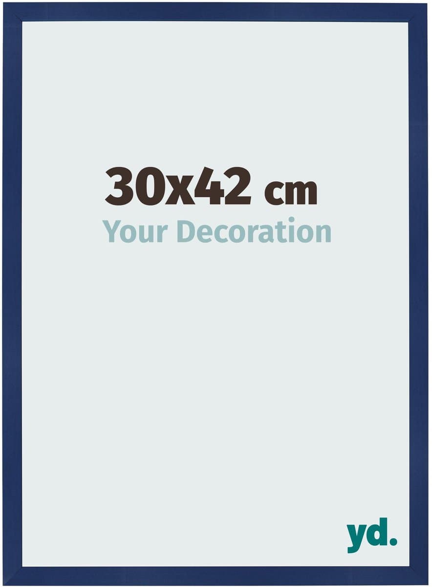 Your Decoration - Fotolijst 30x42 cm - MDF - Donkerblauw Geveegd - Bologna