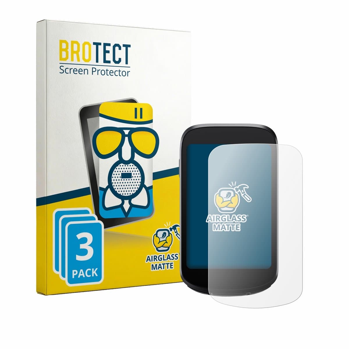 BROTECT - Screenprotector voor iGPSPORT BSC500 - Folie Beschermfolie Beschermglas matte 3 Stuks
