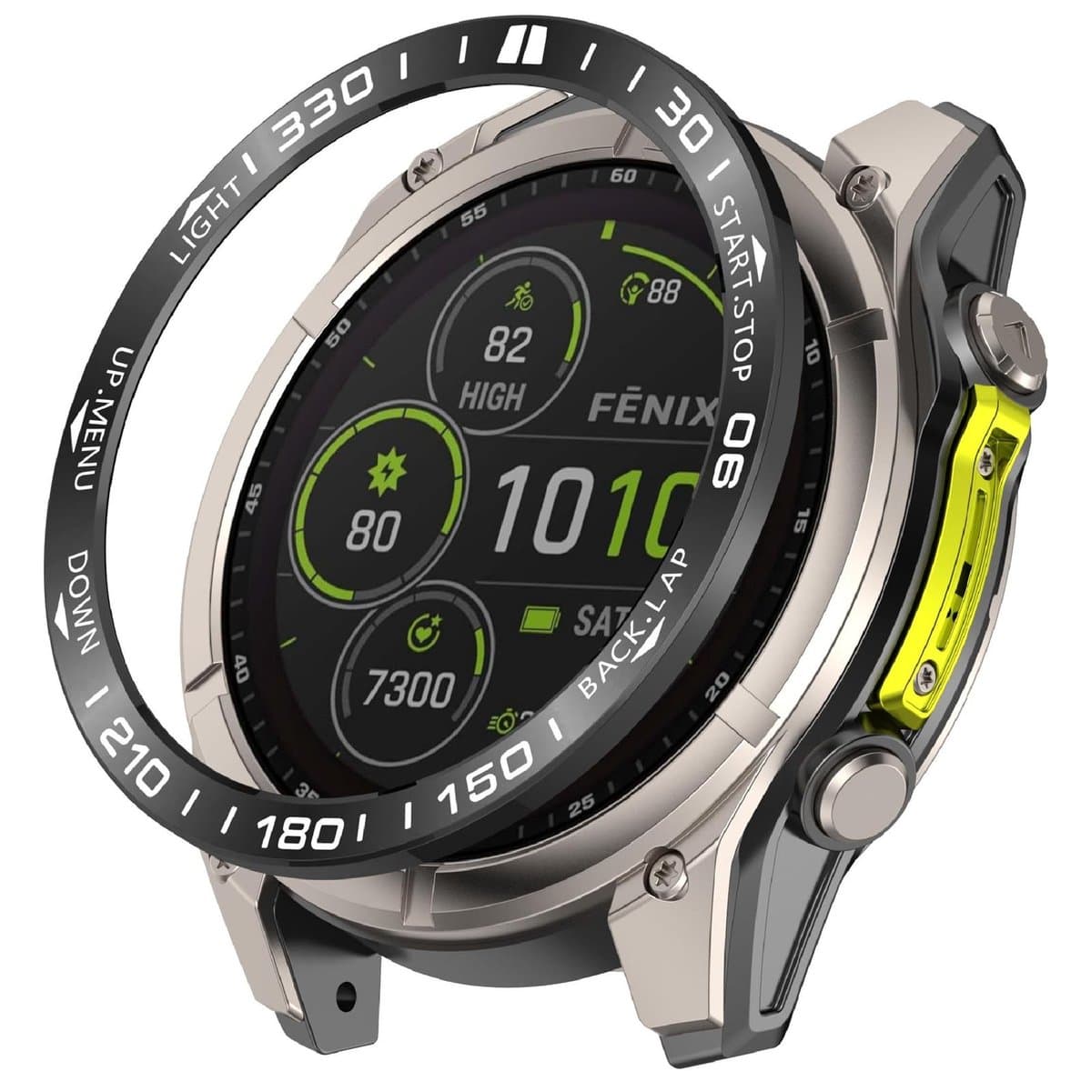 Dailygoods - Bezel Ring voor Garmin Quatix 8 in Aluminium