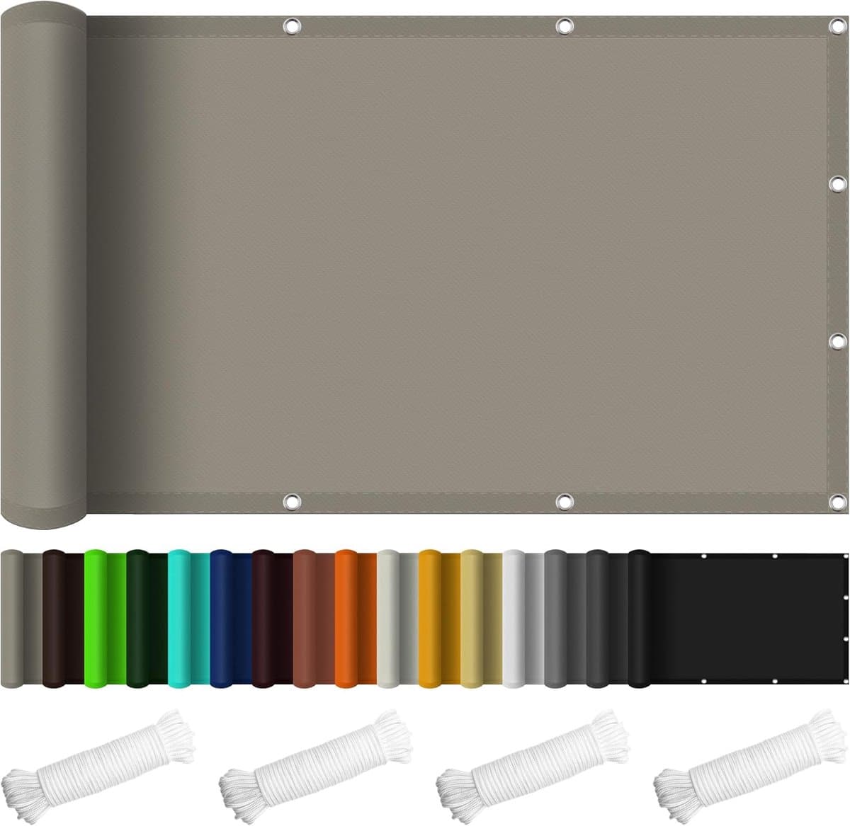 Zonzeil Rechthoekig - Tuinscherm Privacy - Buiten Leven - Waterafstotend - 280 x 480 cm - Taupe