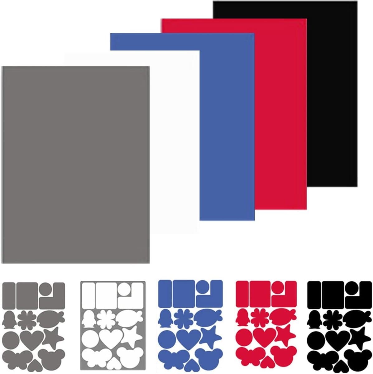 Reparatiepleisters Nylon - Zelfklevende Patches - Kleding Herstellen - Wasbaar Duurzaam Materiaal - 10 Stuks 20x14.5cm - 5 Kleuren