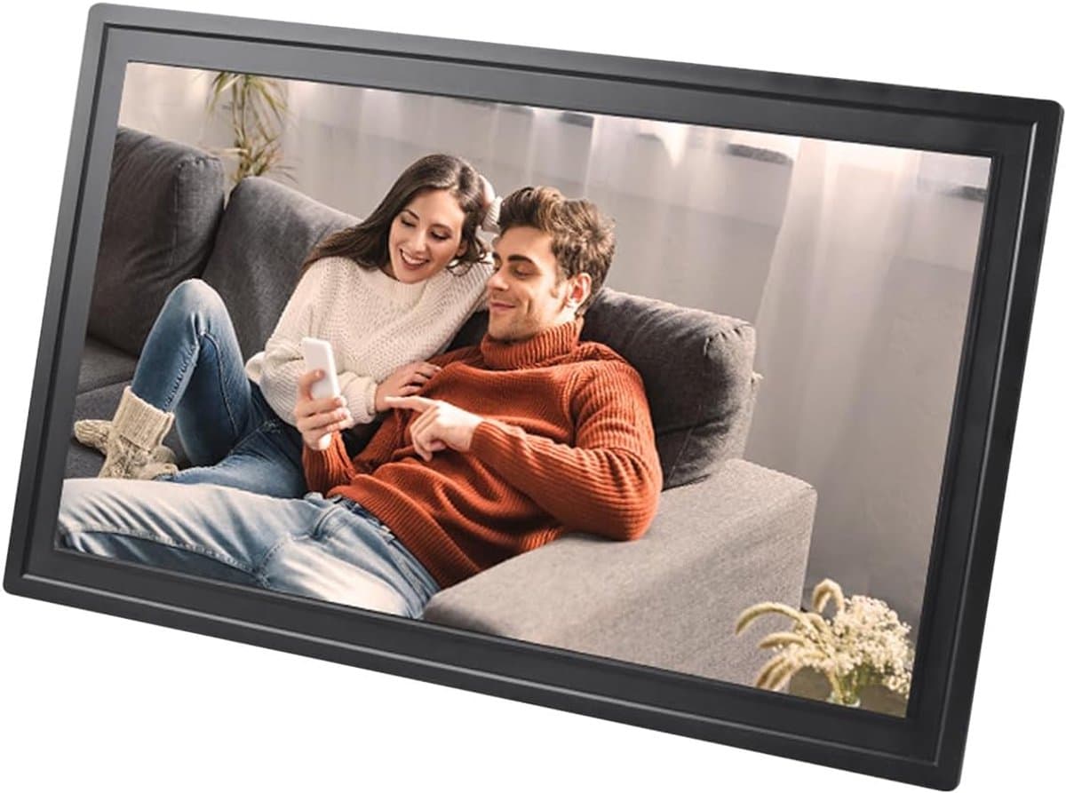 Digitale Fotolijst - Slimme Beeldscherm - Foto's Delen - WiFi Touchscreen - 154 Inch - Zwart