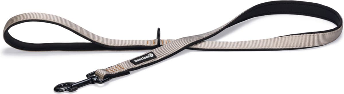 Beeztees Parinca Premium - Hondenriem - Nylon - Lichtgrijs - 120 cm x 20 mm