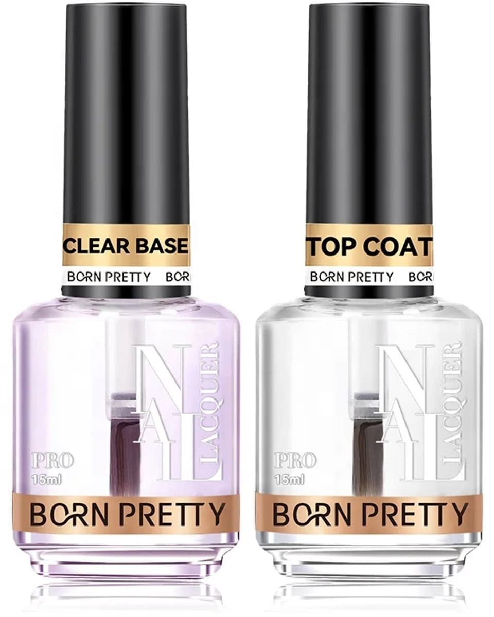 Born Pretty - Topcoat en Basecoat nagellak - Top coat en Base coat nagellak - Top en base nagellak - Topgel en basegel nagellak - Top gel en base gel nagellak