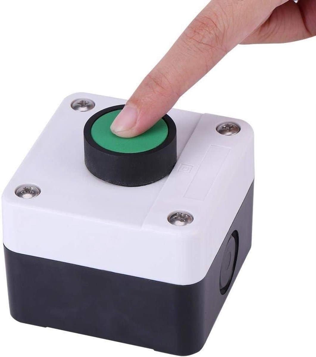 Control Box - Weerbestendige groene drukknopschakelaar Eén knop voor poortopener