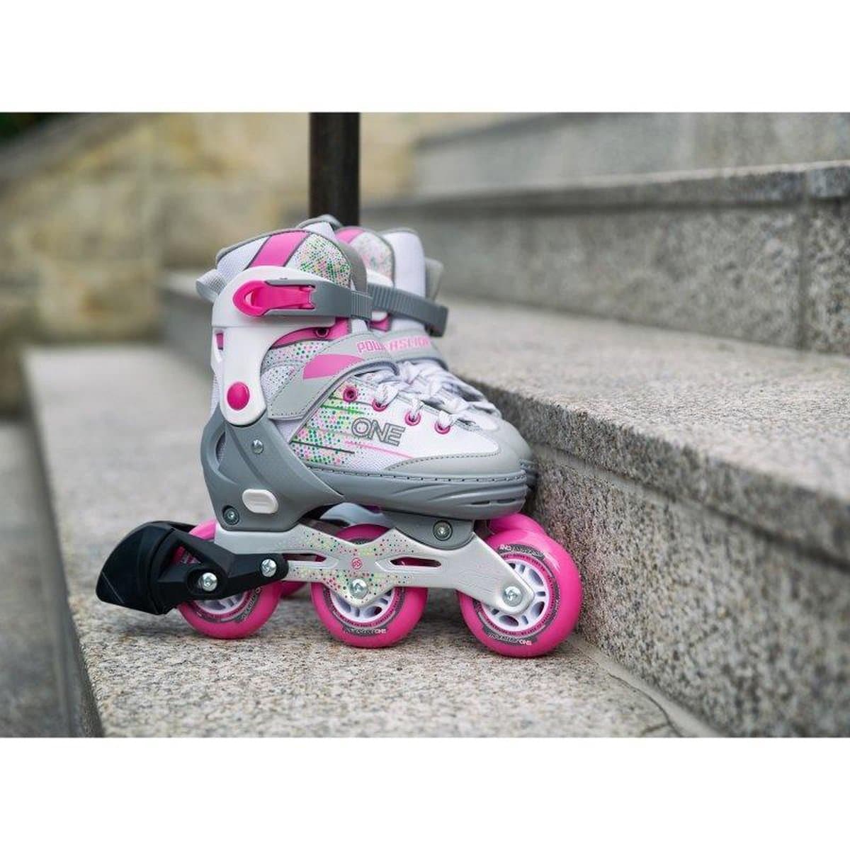 Powerslide Inlineskates One Joker Meisjes Wit/grijs Maat 29-32