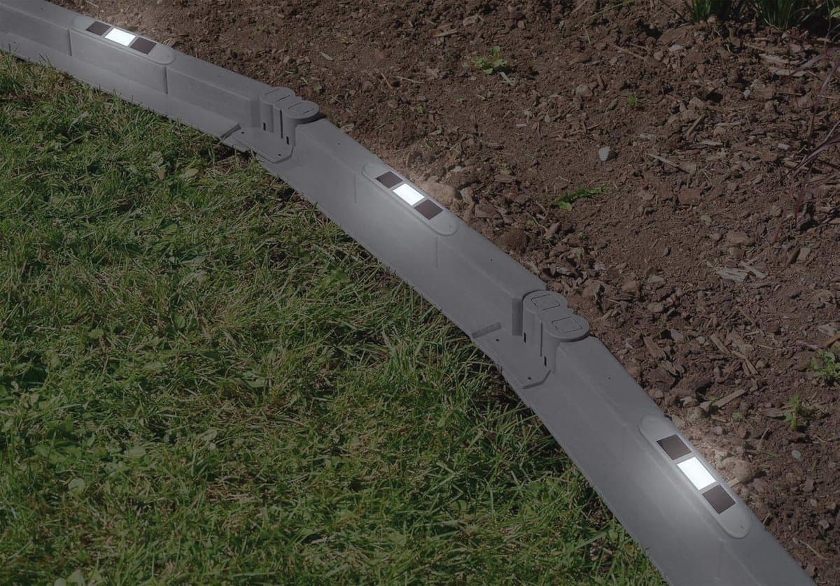 Ledverlichting voor tuinbouwstenen - Tuinverlichting met warm wit licht, accu, en schemerschakelaar