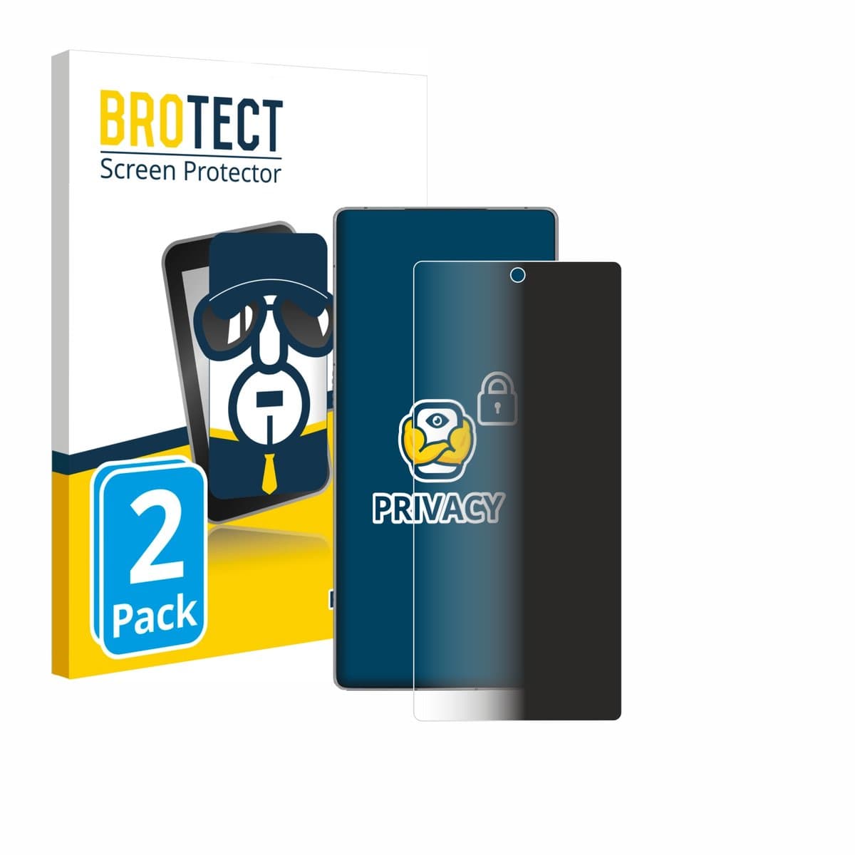 BROTECT - privacy screenprotector voor ZTE Nubia Red Magic 11 Pro - Folie Beschermfolie Blauwlichtfilter 2 Stuks