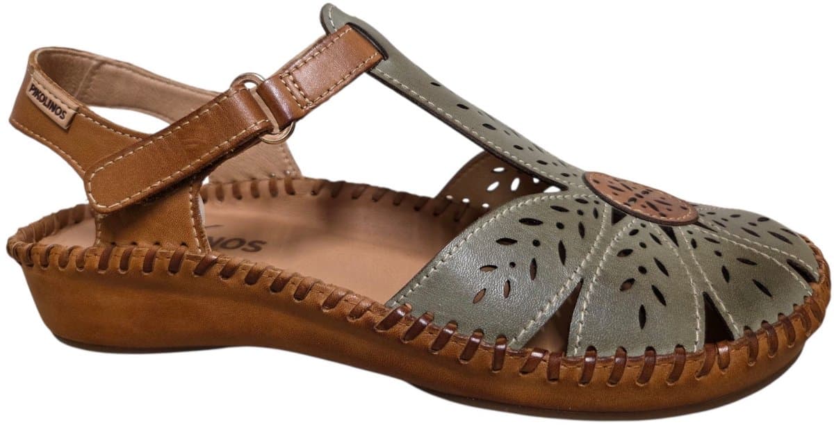 Pikolinos 655-0841C1 - Platte sandalenDames Sandalen - Kleur: Groen - Maat: 39