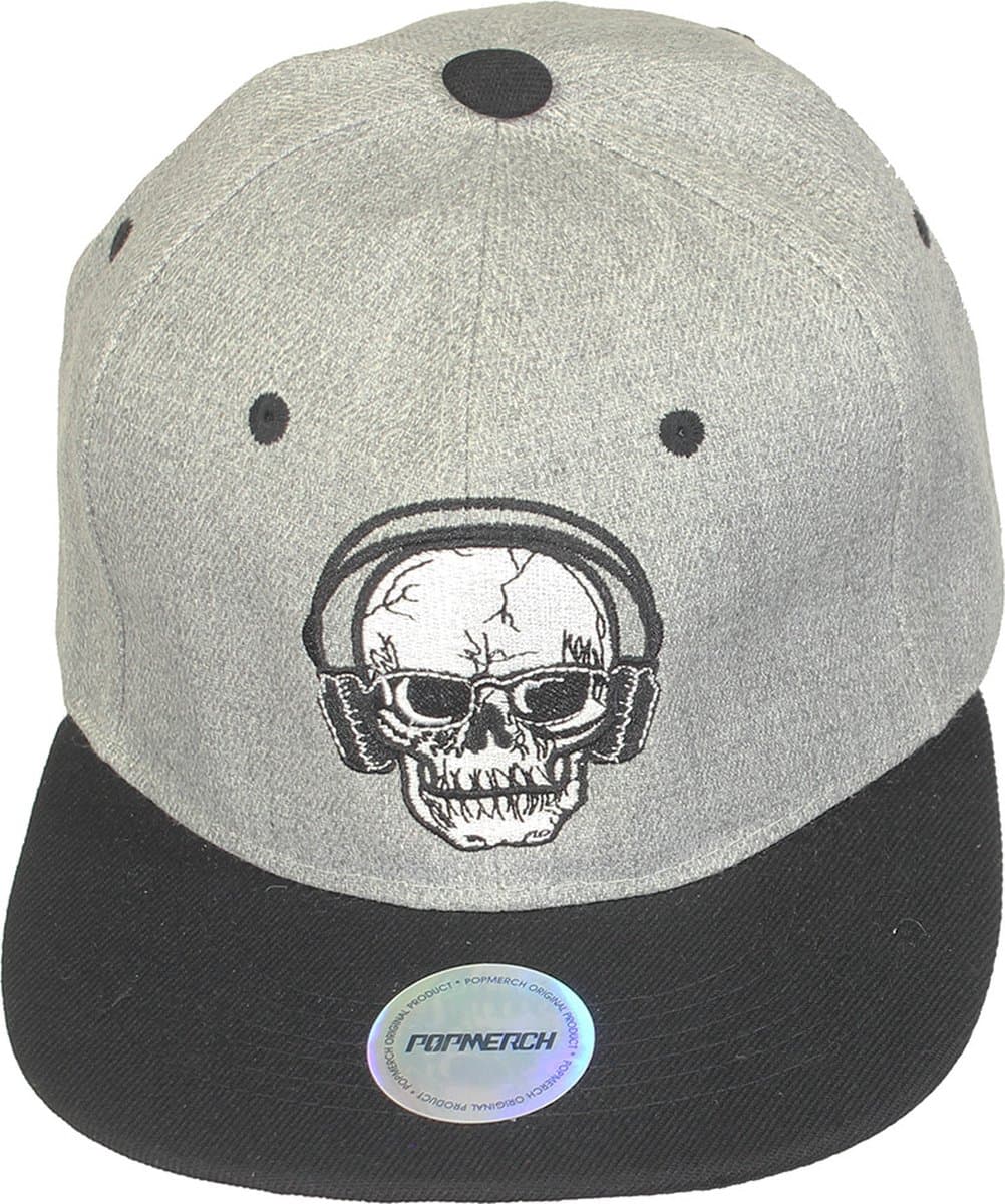 Skull with Headphones Snapback Cap - Origineel Design