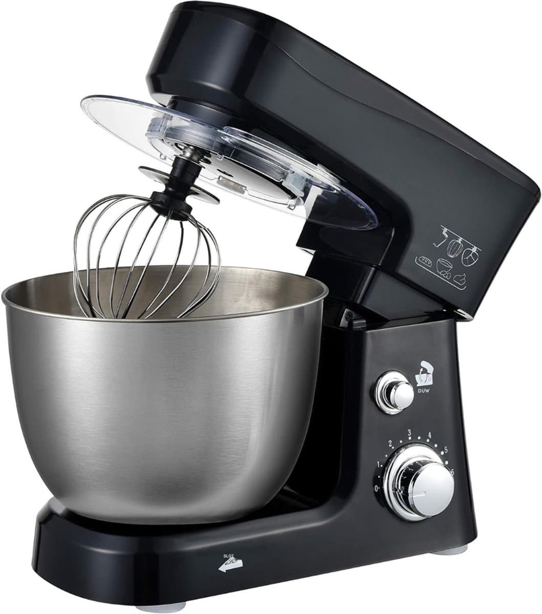 Quvo® Mixer met mengkom - Mixer - Mixer met mengkom keukenmachine - Zilver - 22 cm x 35 cm x 30 cm