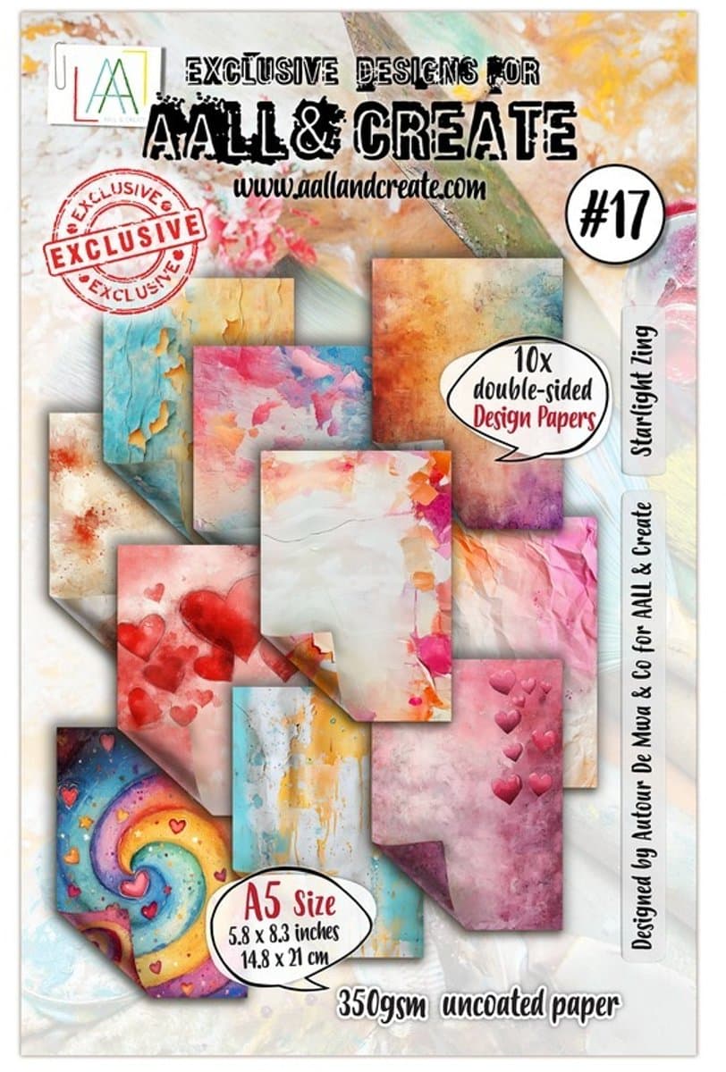 Aall & Create Design Paper A5 - Starlight Zing
