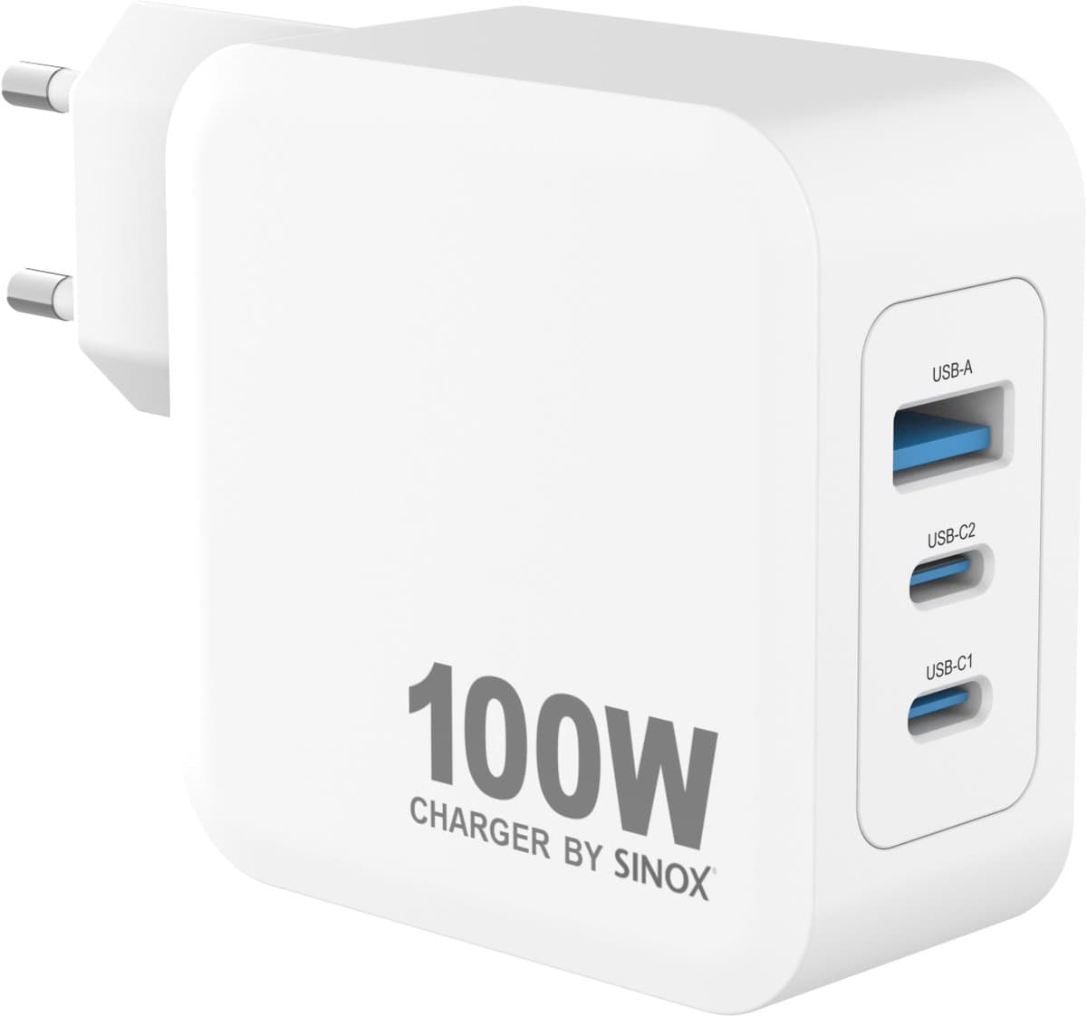 Sinox - MOBILITY POWER - Lichtnetadapter 2xUSB-C 1xUSB-A PD100W, White
