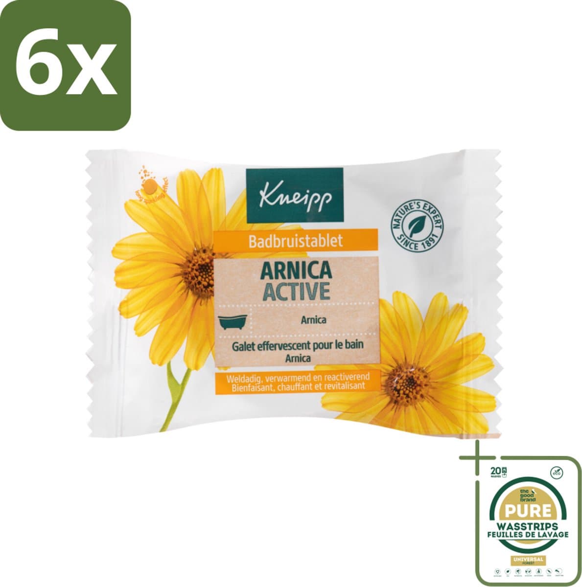 Kneipp - Badbruistablet - Arnica - Voordeelverpakking - 6 stuks - Spierherstel - Ontspanning