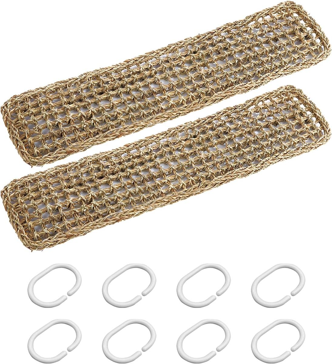 Seaweed Hammock 2 Pieces 75 x 18 cm Mat Seaweed - Marinas with hooks, seagrass, climbing and biting toys for - ShopVlot