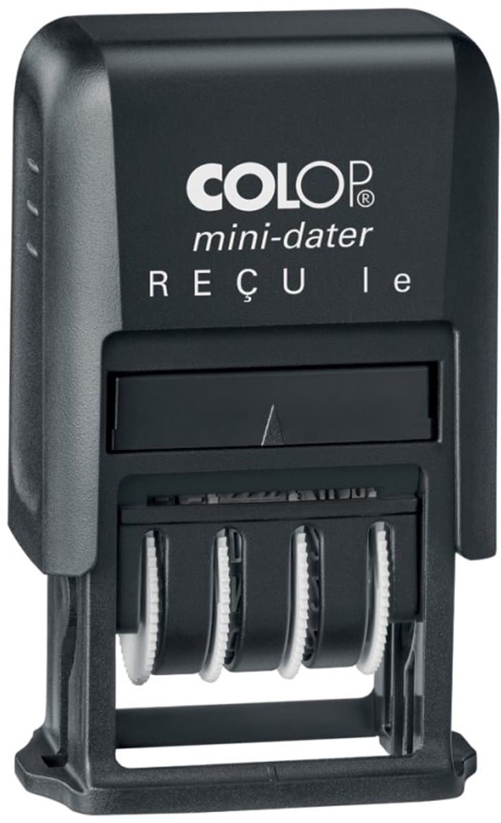 COLOP datumstempel M, Franse datum, 25 x 12 mm, blauw/rood