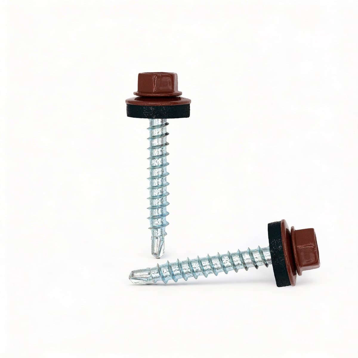 TWISTEC Zelfborende Dakschroeven 4,8 x 80 mm – Voor Houten Onderconstructies – RAL 3009 Oxiderood – 100 stuks
