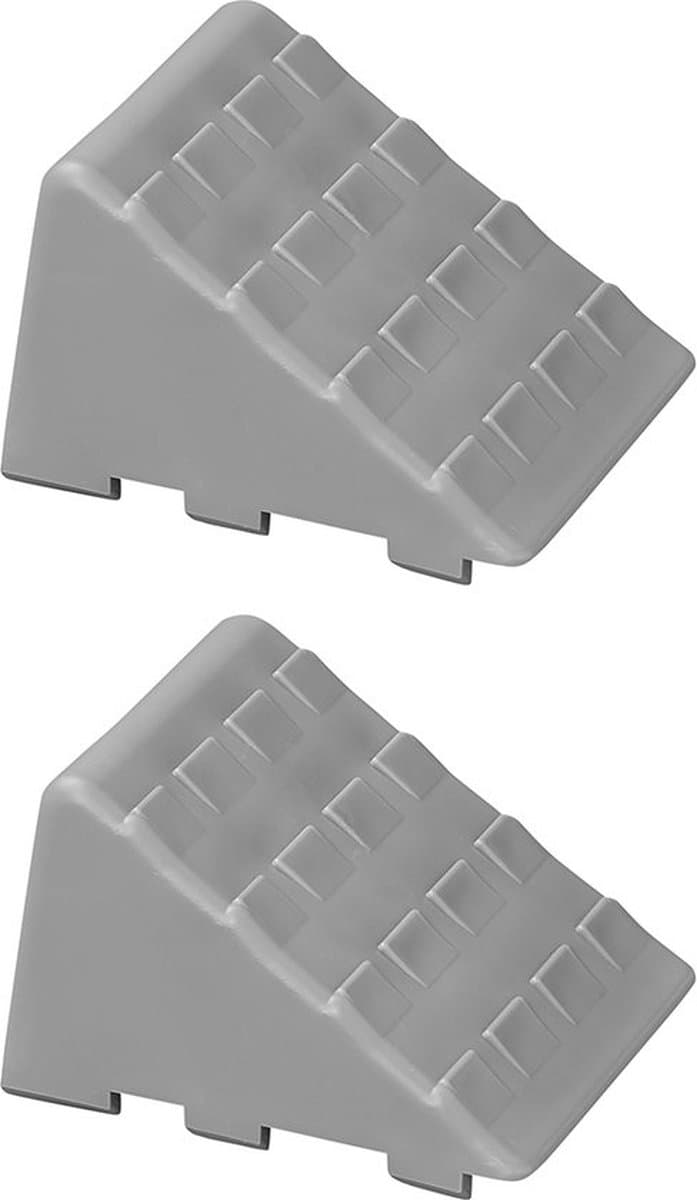 Campout Wielkeg Caravan - Wielkeg – Wielkeggen - Voor leveller/ Oprijblokken - Voorkomt beweging – Bescherming van banden - Sterk en Stevig Kunststof - Inclusief opbergtas - 2 stuks