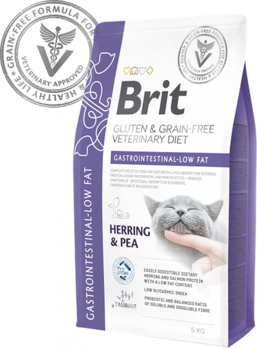 Brit VD Cat - Gluten & Grain free - Gastrointestinal Low Fat - 5 kg