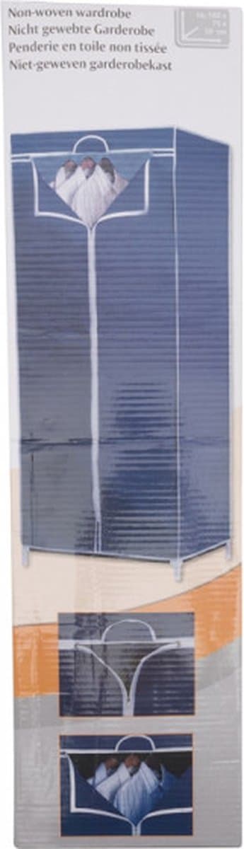 Vivo Stoffenkast - Blauw, 75 x 50 x 160 cm