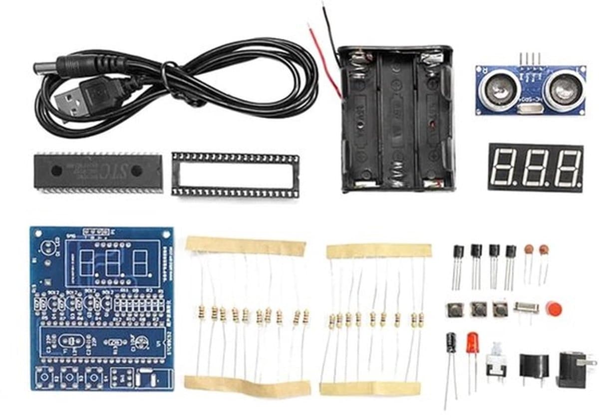 microcontroller Ultrasone Afstandsmeter - solderen - 60x70mm - Ultrasone Sensor - Ideaal voor hobbyisten - Leer eenvoudig solderen