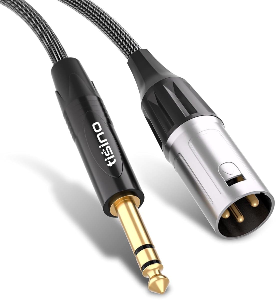 Audio Kabel - Jack XLR - Muziek Signaal - Gevlochten Nylon - 5 Meter - Zwart
