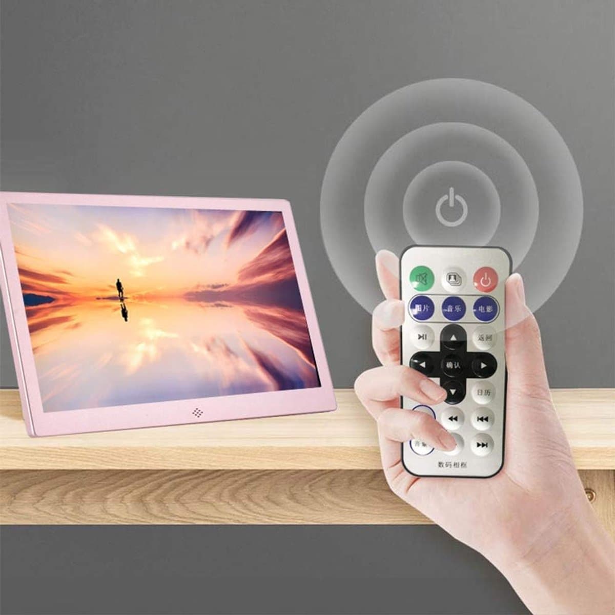 Digitaal Fotoalbum Frame - Elektronisch Beeldscherm - Herinneringen Tonen - Hoge Resolutie Beeld - 171 Inch Scherm - Rosé Goud