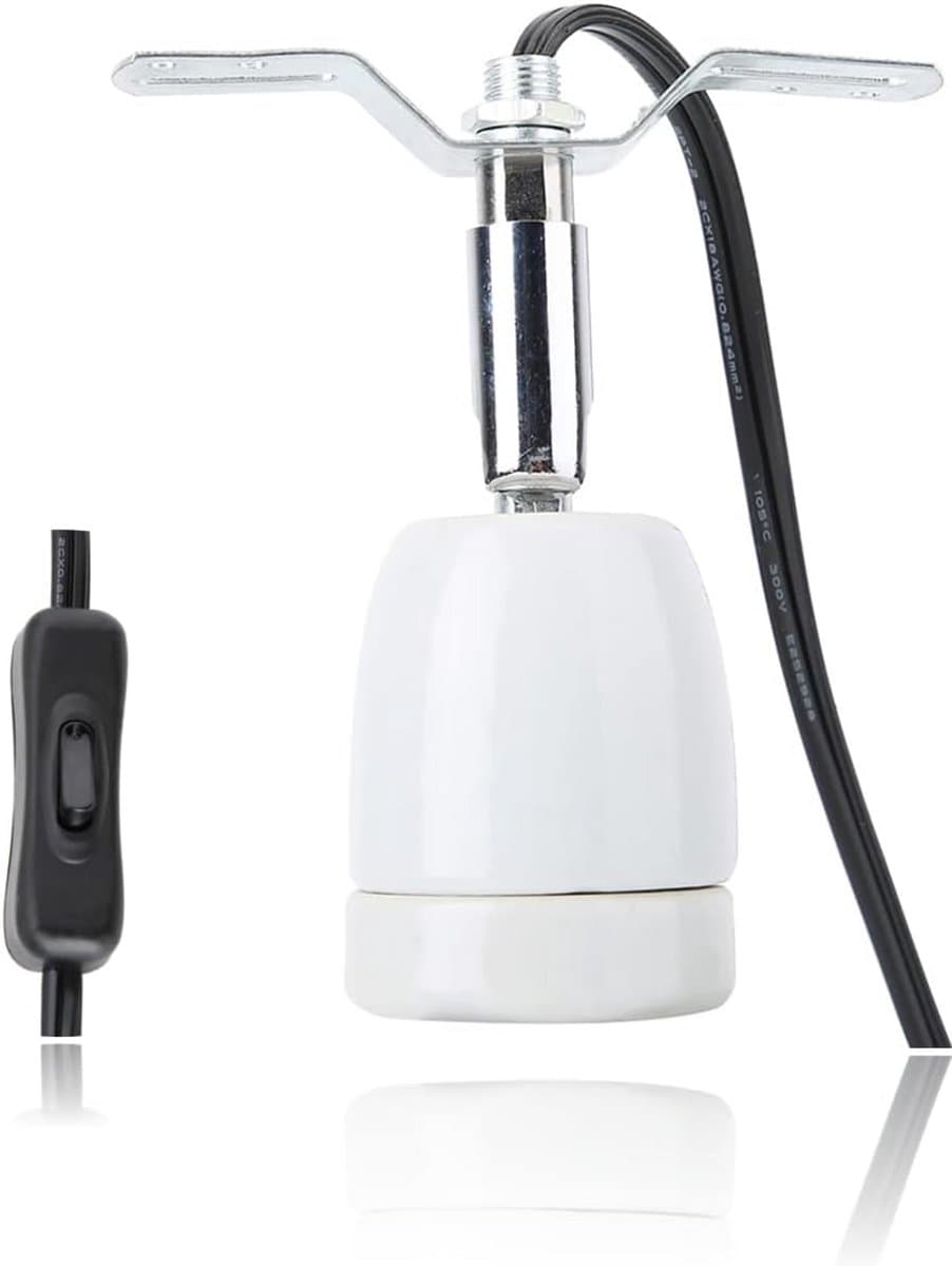 E27 300 W Draaibare Reptiel Huisdier Clip Warmtelamp Lamp , Terrarium Habitats Verlichting Warmte Lamphouder Stand , Huisdier Verwarming Lamphouder , Klem Lamp Armatuur Verstelbaar(EU Plug)