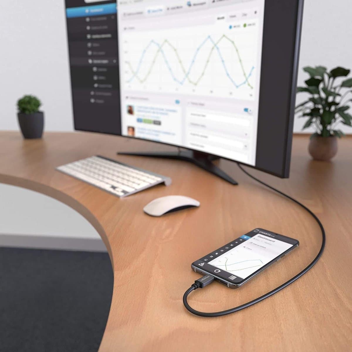 USB-C naar DisplayPort kabel - Adapter kabel - 4K Beeldoverdracht - Hoge resolutie ondersteuning - 18 meter - Zwart